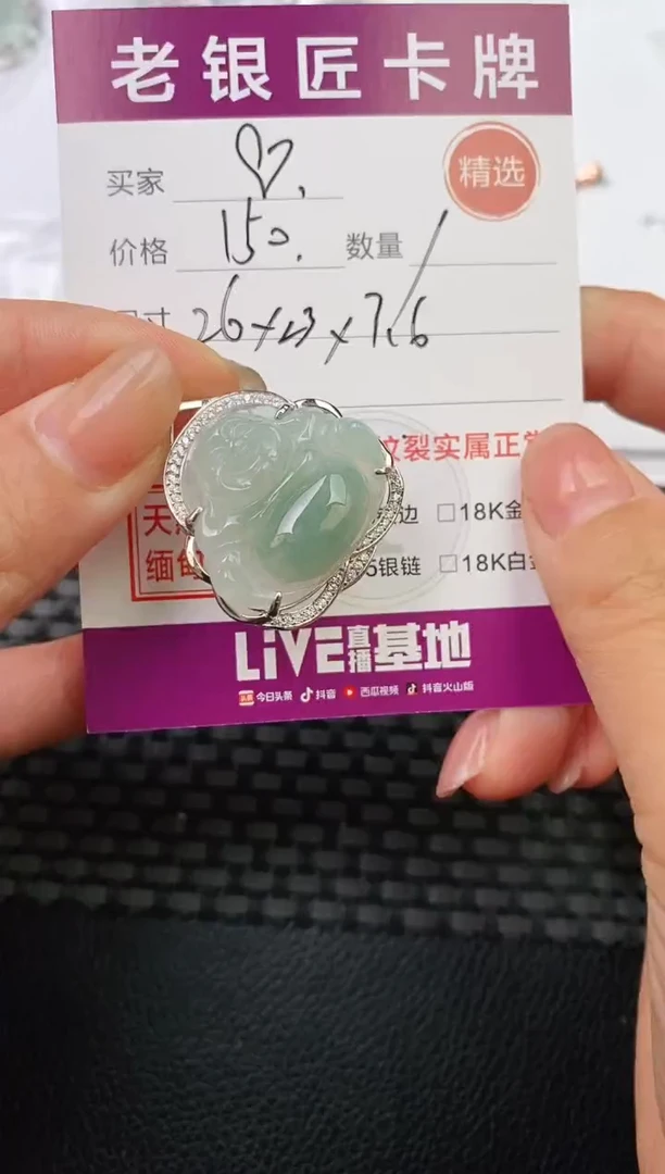 翡翠银S925镶嵌颈饰?·