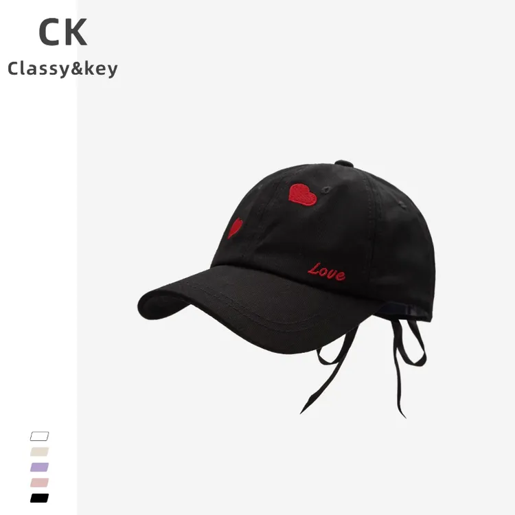 Classy key新加坡设计师联名款显脸小刺绣鸭舌帽子户外防晒棒球帽