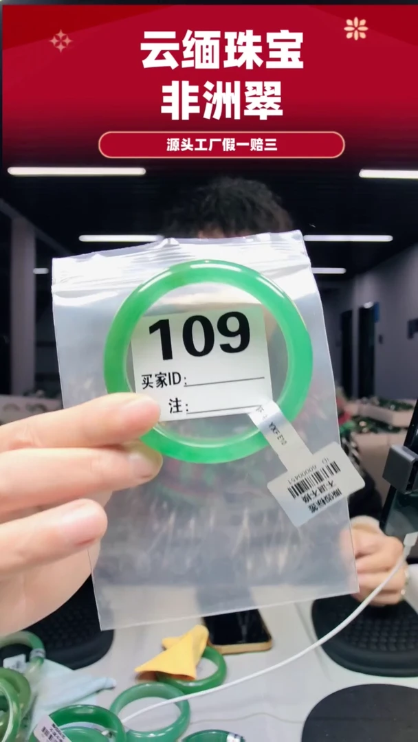 未镶嵌手镯石英质玉（非洲翠）59圈口109