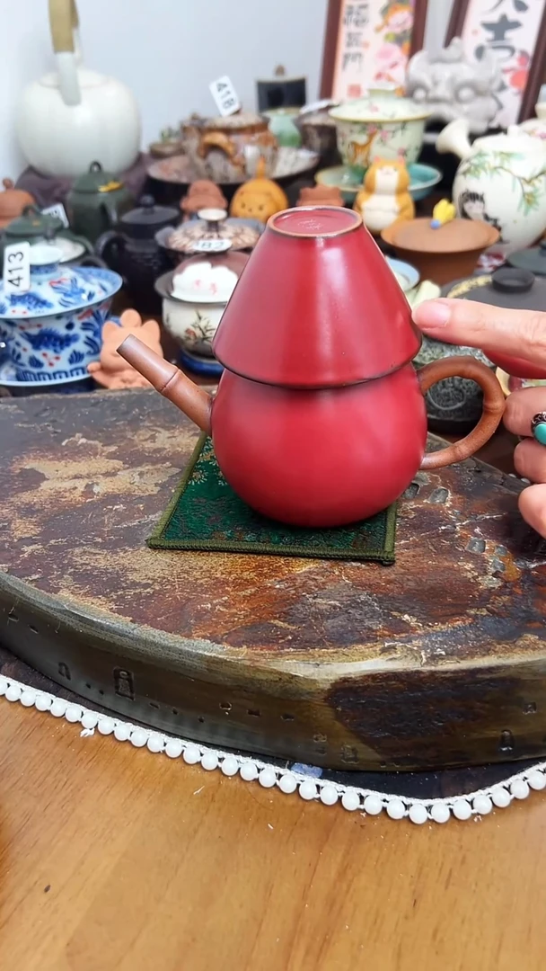 【茶瓷物语】柴烧茶壶配一杯