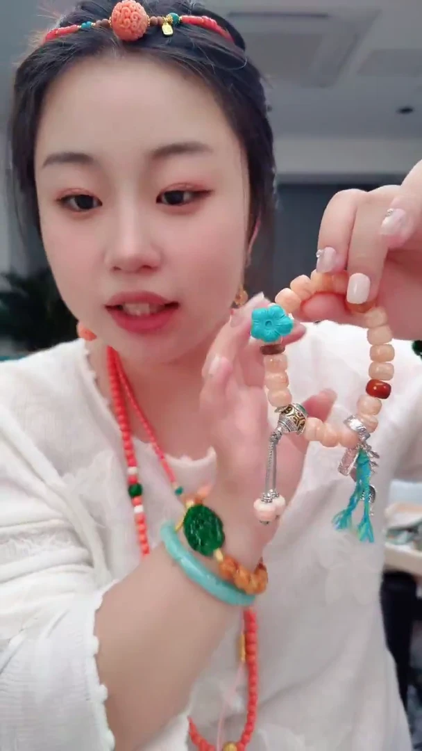 合金颈饰玛瑙/玉髓1347流苏手链