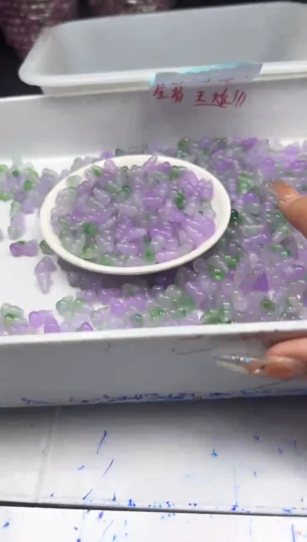 玛瑙/玉髓颈饰未镶嵌w2679春带彩冰葡萄葫芦12*8m10