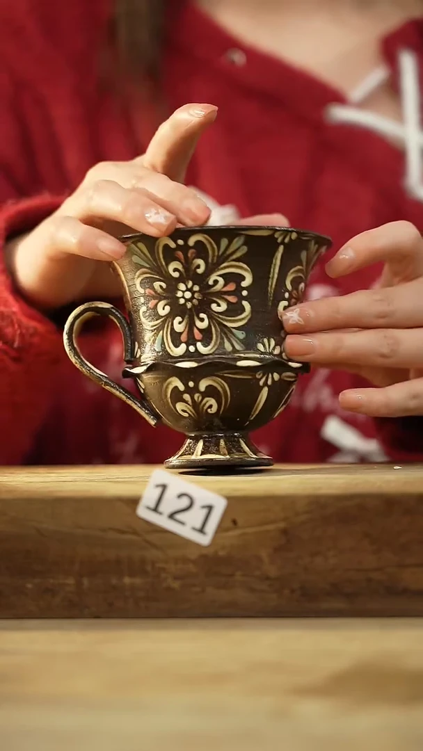 【闪购商品】瓷片新品！设计师款手绘/咖啡杯 听歌