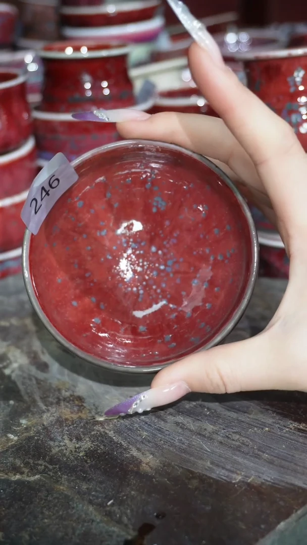 摆件陶精品窑变钧瓷茶器
