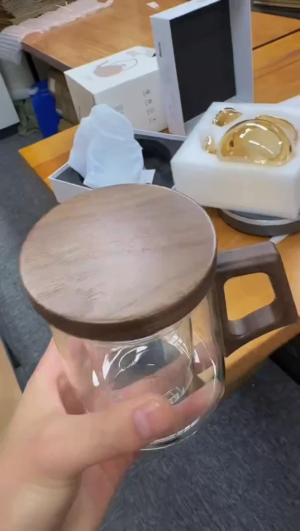 风谜办公杯透明色包装微瑕