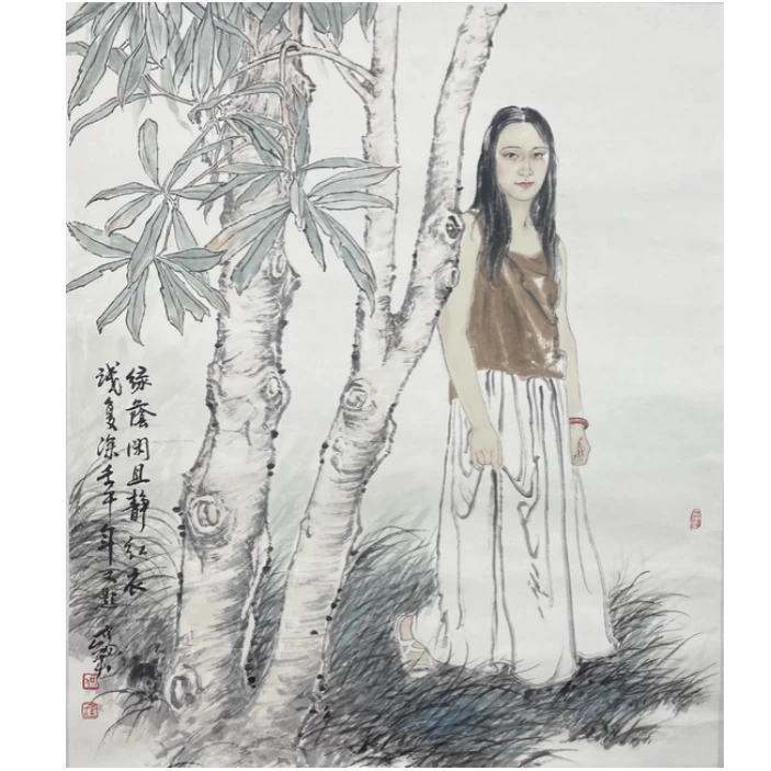 H-T-WBL-2133 何家英 人物画 81cm*69cm 托底-A