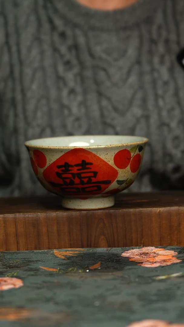 杯釉下彩手工手绘同款陶器