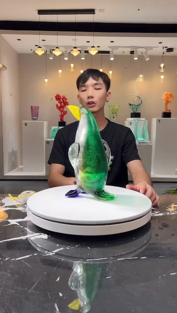 摆件巴比特美学 绿色企鹅