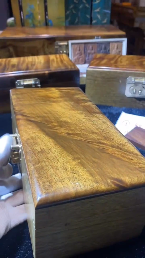 金丝楠木制品乌木大首饰盒169