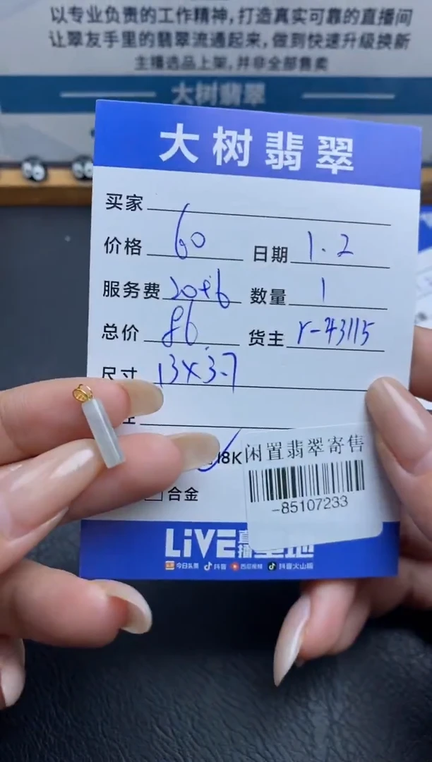 颈饰18K金镶嵌翡翠多人-85107233