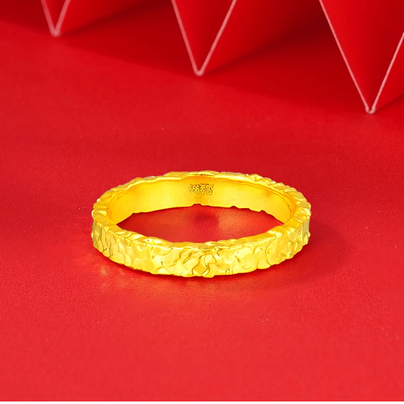 【奇奇专享】足金999 碎冰冰戒 BP 91174