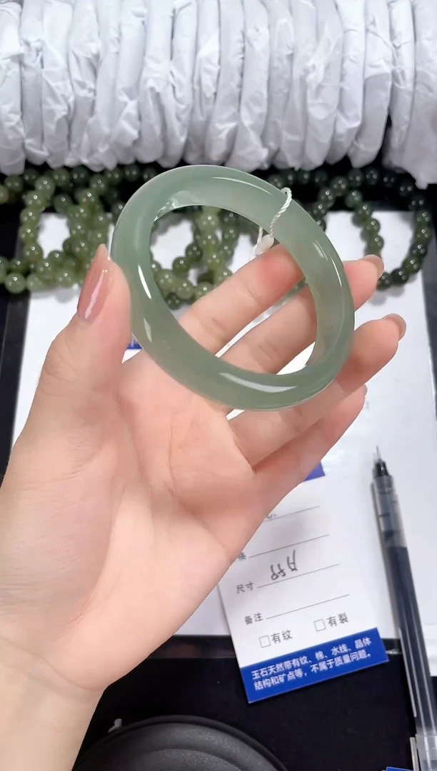 未镶嵌东陵石东陵玉056 烟青色 55-56