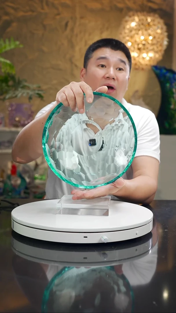 摆件福利湖水蓝切面果盘
