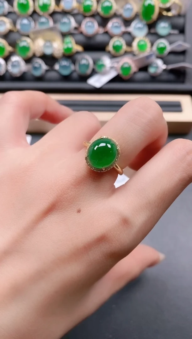 银S925镶嵌戒指翡翠1111