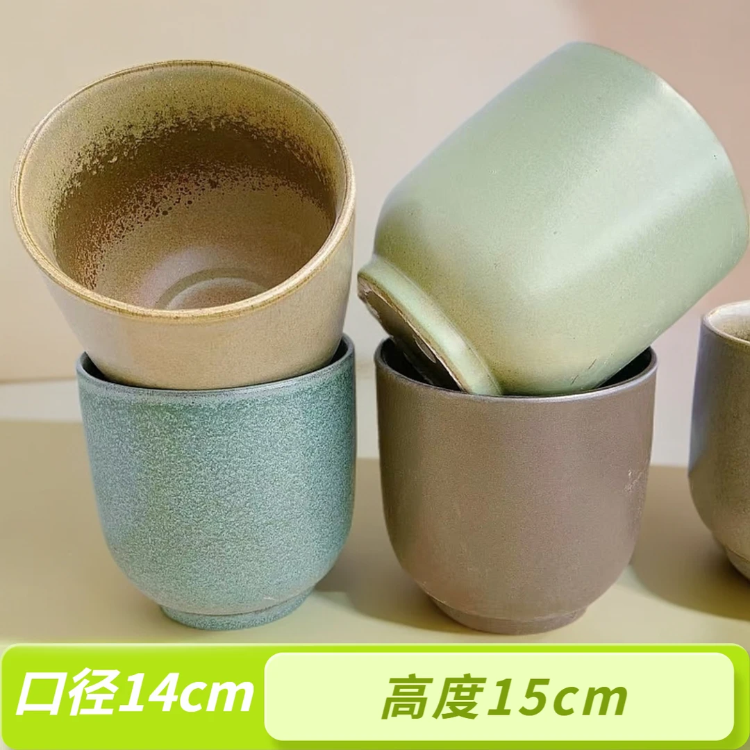 J35 高圆钵德镇陶瓷花盆种植多肉透水透气花盆