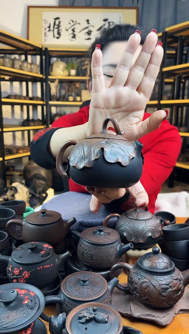 【闪购商品】壶根艺 荷花 包边壶