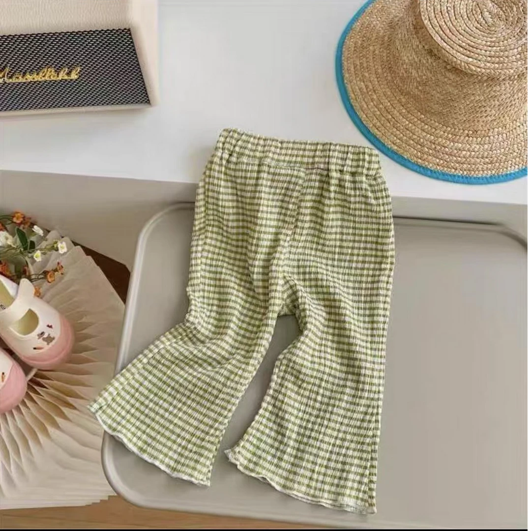 【线下品牌童装】女童韩版夏季格子休闲裤 251690