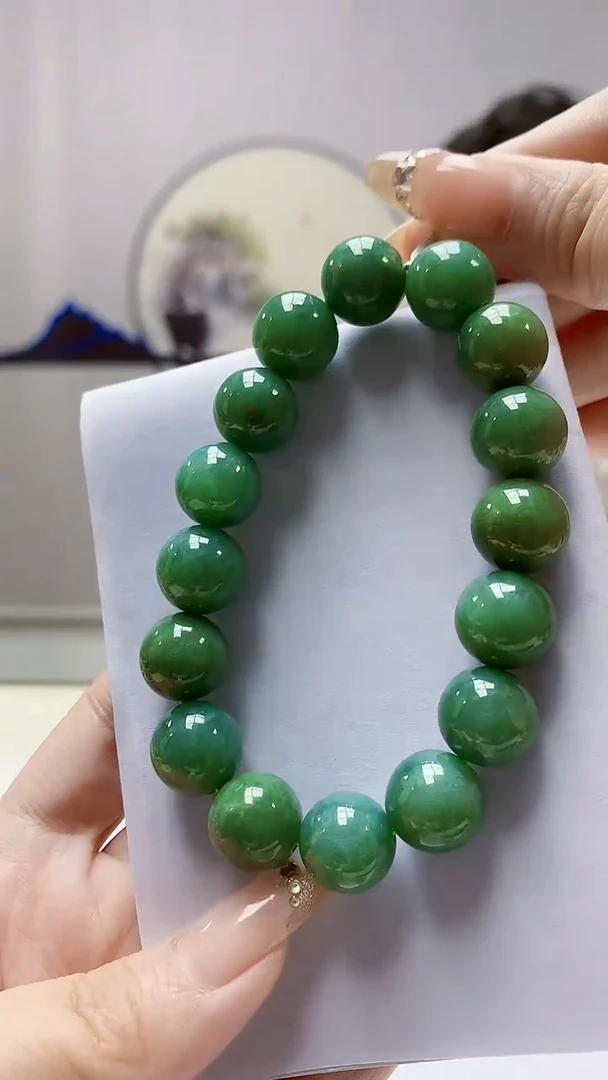 未镶嵌定制翡翠4688DD-毛货手串63
