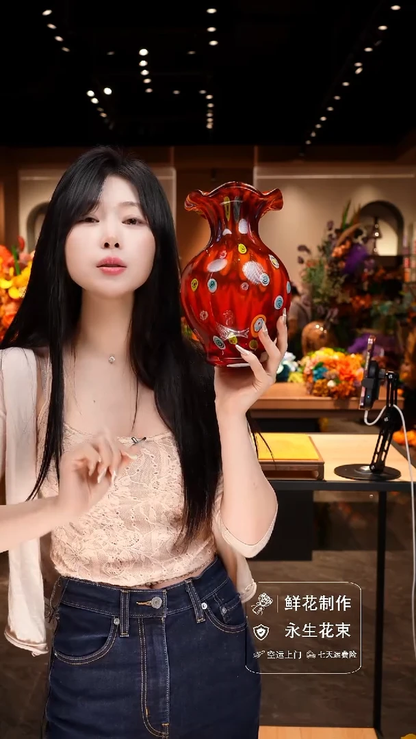 手工艺品琉璃手工花器花束空运包邮送货上门-以图片为准