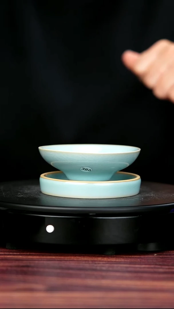 公道杯瓷386#一级品原矿汝瓷茶漏