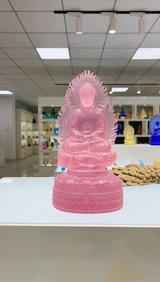 【闪购商品】茶宠古法琉璃药师佛粉色