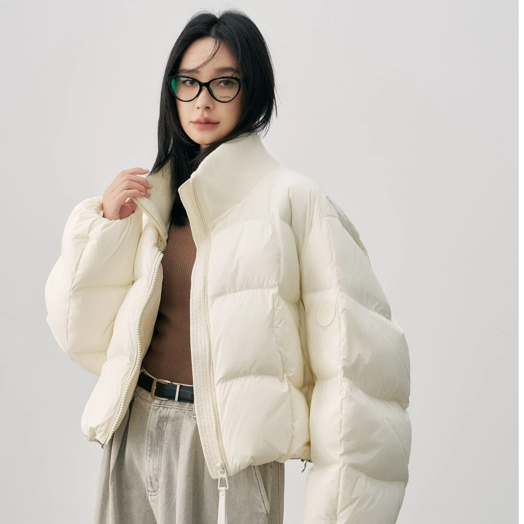 Basic House/百家好MM秋冬新款百搭保暖泡芙大廓形羽绒服0102