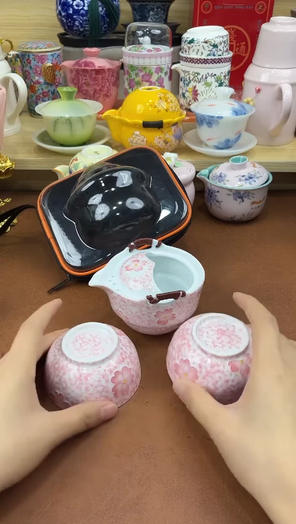 陶陶瓷茶具摆件旅行套组