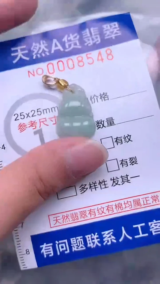 翡翠未镶嵌吊坠(不含链)1