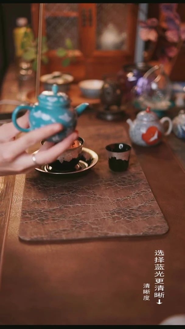 茶器 撒蓝蝴蝶孤品壶