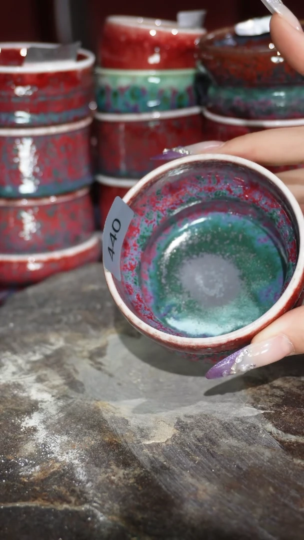 摆件陶精品窑变钧瓷茶器