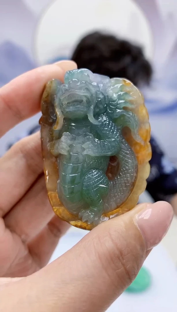 定制翡翠未镶嵌4688MM-毛货挂件153