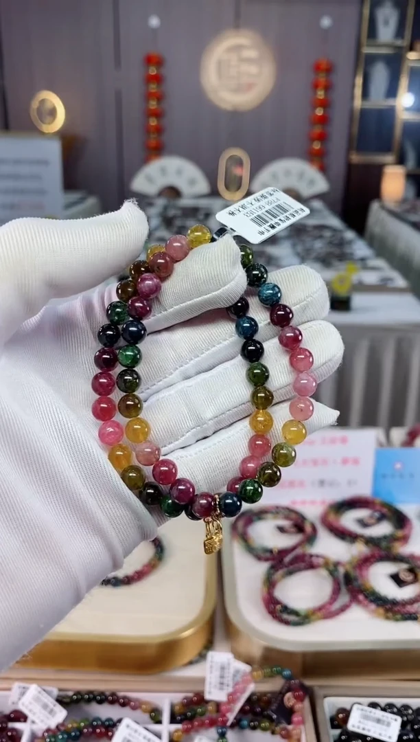 老矿碧玺单圈手串未镶嵌碧玺（多样性发一条）xion