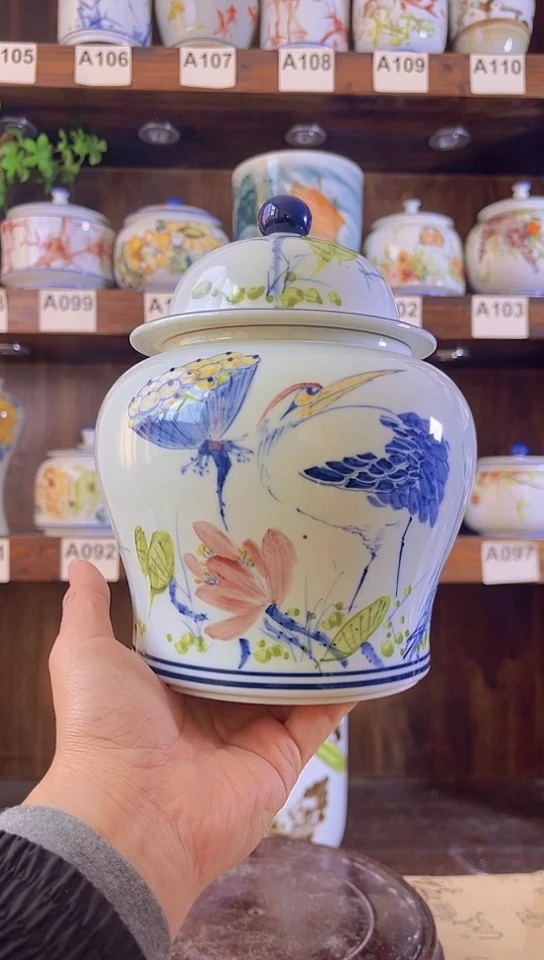 迎君陶瓷纯手工手绘   微微暇