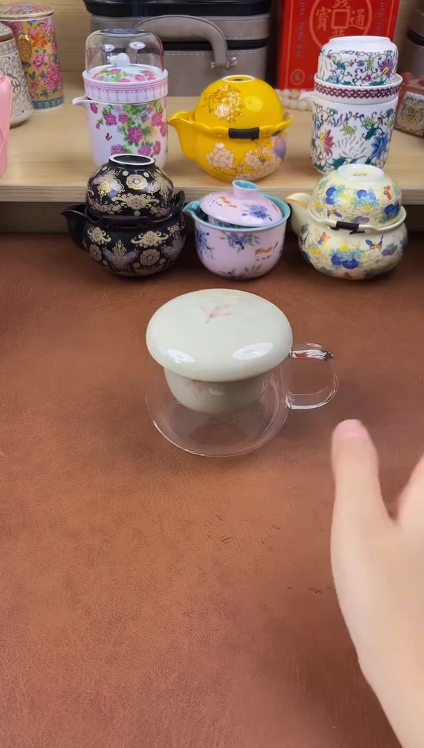 陶陶瓷茶具摆件旅行套组