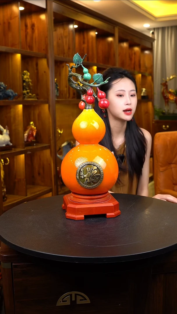 铜五福临门黄铜摆件