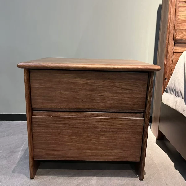 LFG02#床头柜现代简约乌金木多功能抽屉式卧室床边储物柜收纳柜