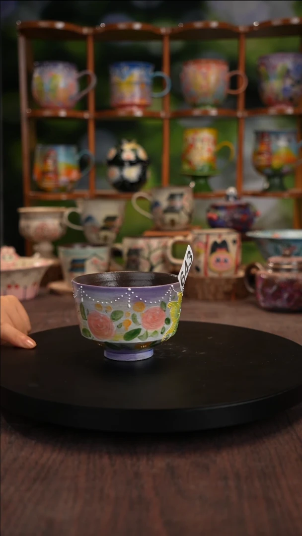 景德镇釉下手绘陶瓷紫砂杯