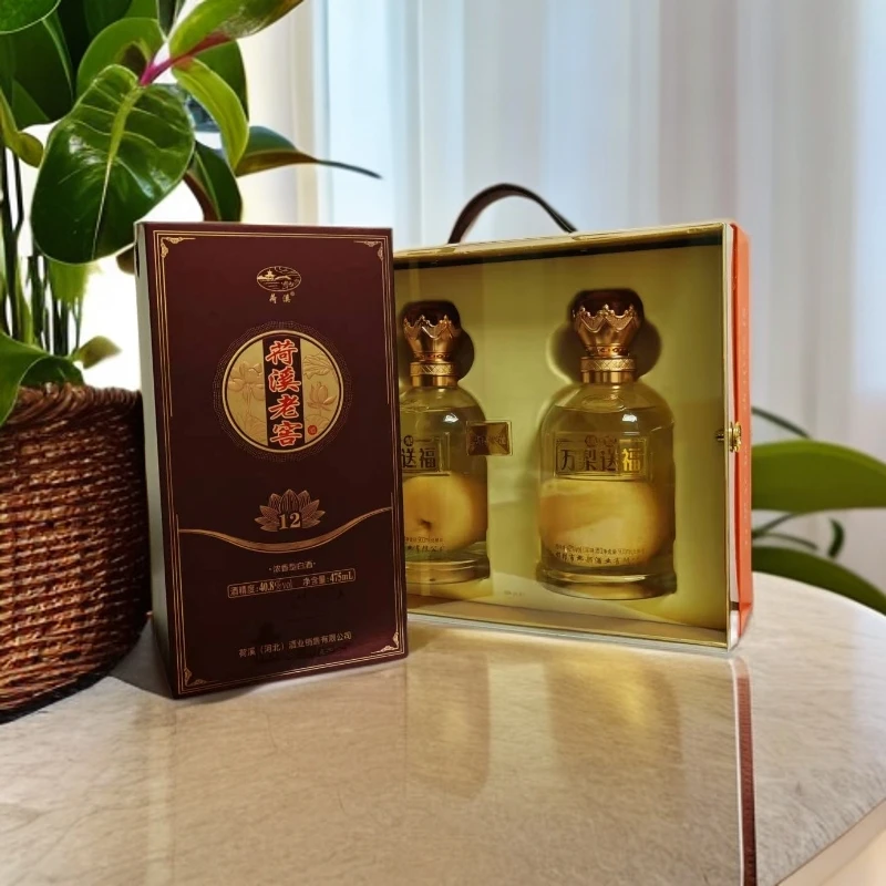 荷溪荷溪老窖（12）浓香型白酒  40.8%vol 475ml 万梨送福40.8度475