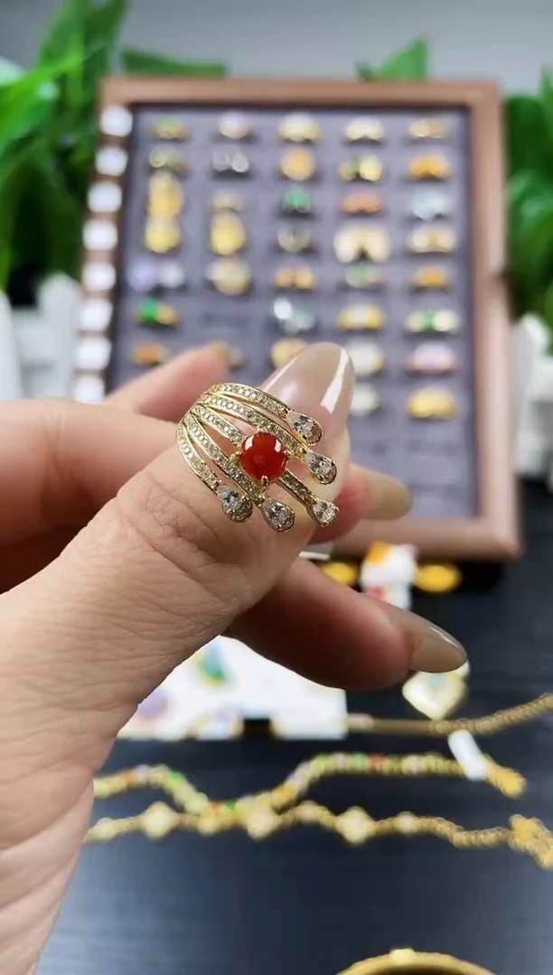 银S925镶嵌戒指翡翠12