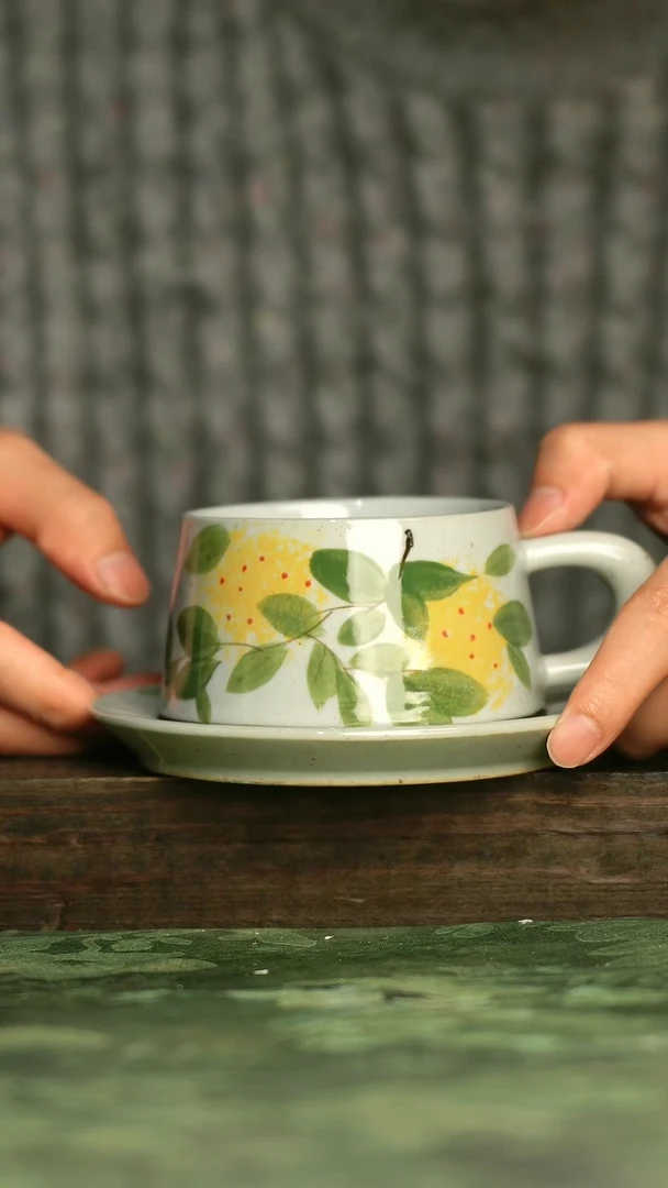 青诗集手工手绘瓷器