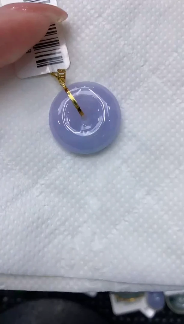 翡翠18K金镶嵌颈饰111111111