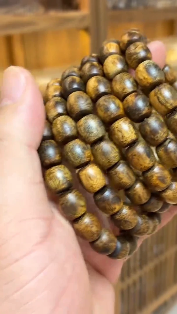 沉香手串 海南红金猊老型单圈1.0+多样性发其一