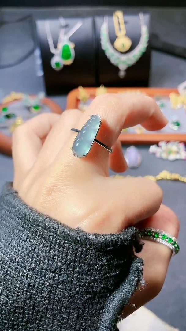 【闪购商品】翡翠戒指银S925镶嵌戒指