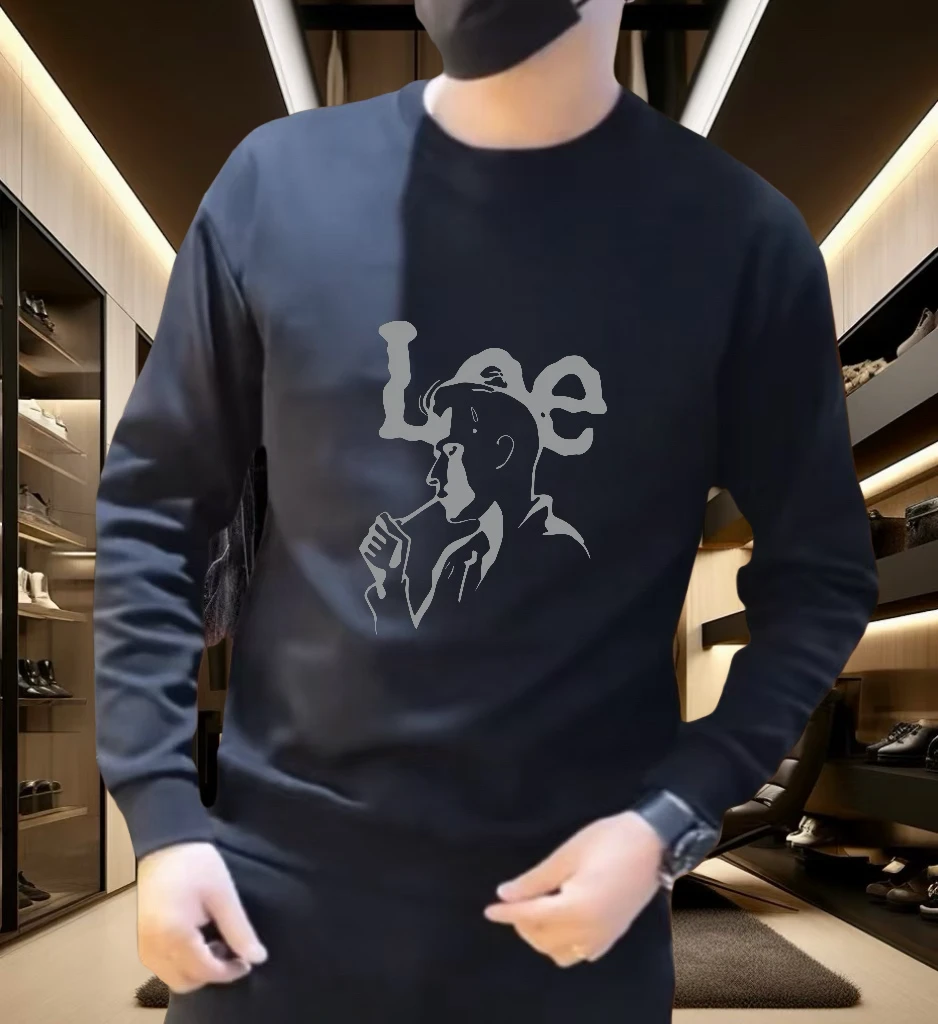 欧洲站轻奢潮牌卫衣男士秋冬新款百搭圆领套头时尚上衣长袖男潮流