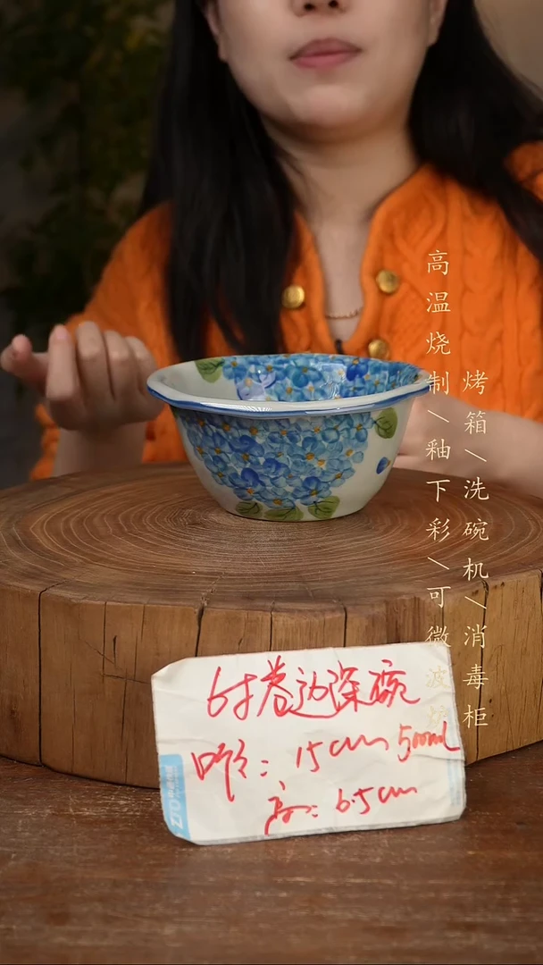 碗瓷景德镇手工手绘高温瓷釉下彩