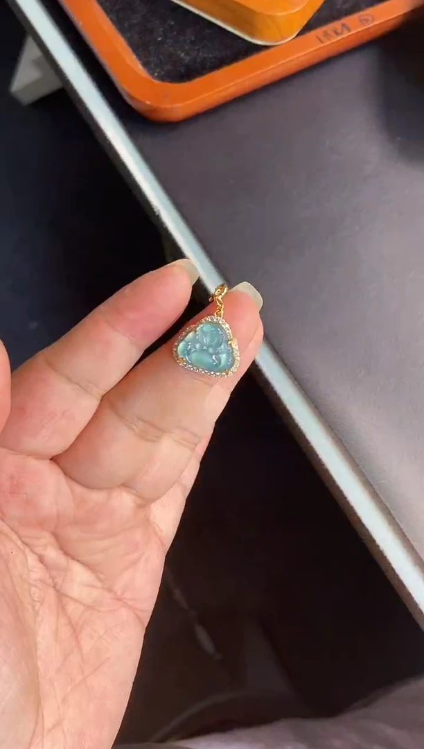 吊坠(不含链)银S925镶嵌翡翠1