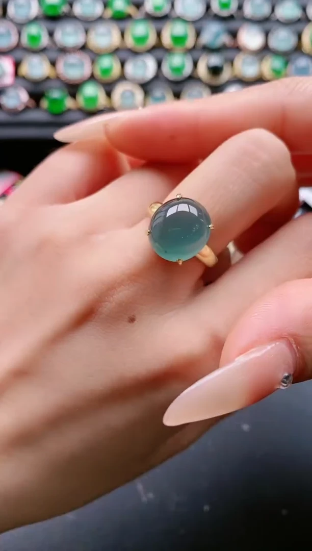 【闪购商品】翡翠戒指银S925镶嵌111111