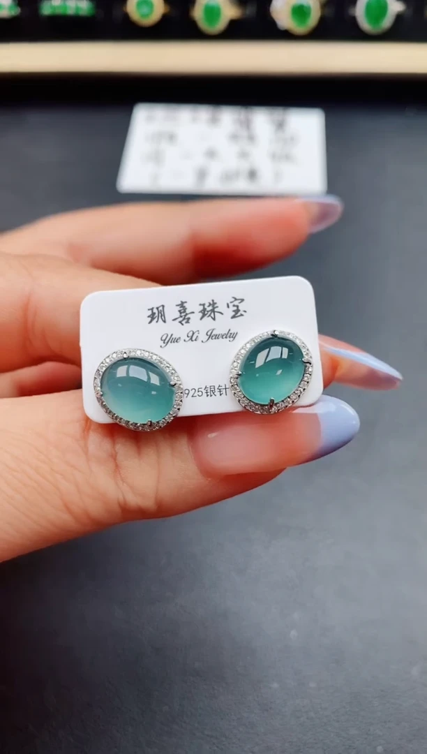 翡翠戒指银S925镶嵌1321321