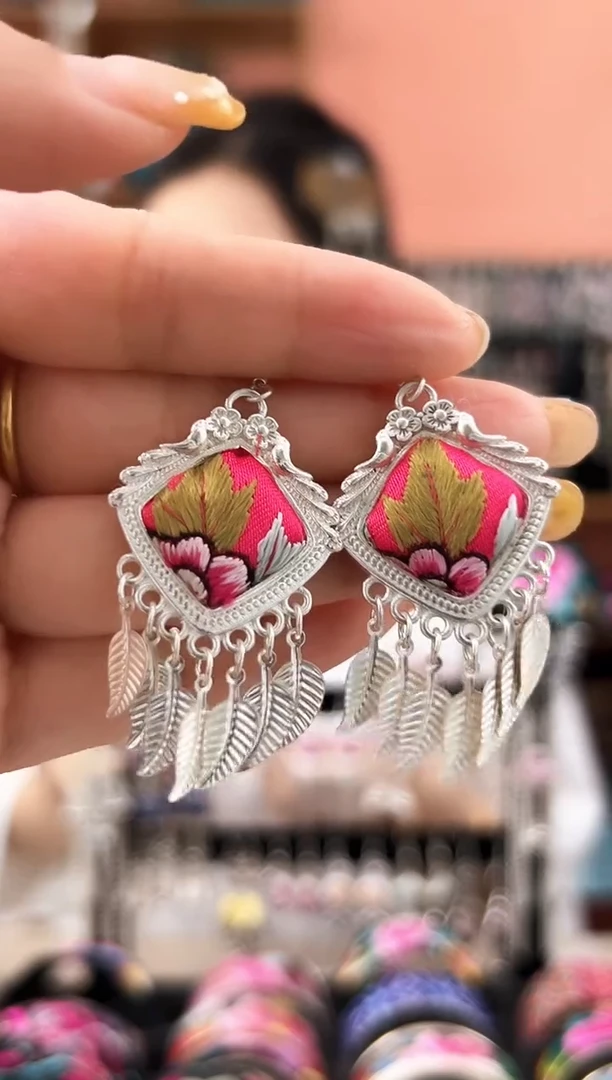 织绣艺枝独绣老绣饰品143