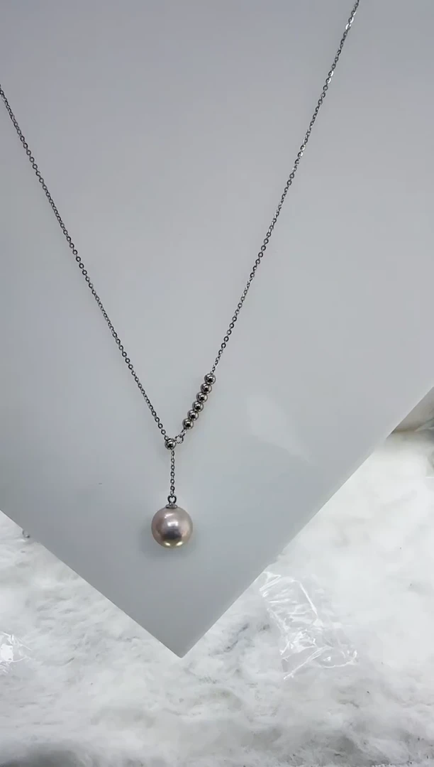 【闪购商品】淡水珍珠DA银S925镶嵌b465 白珠套链11